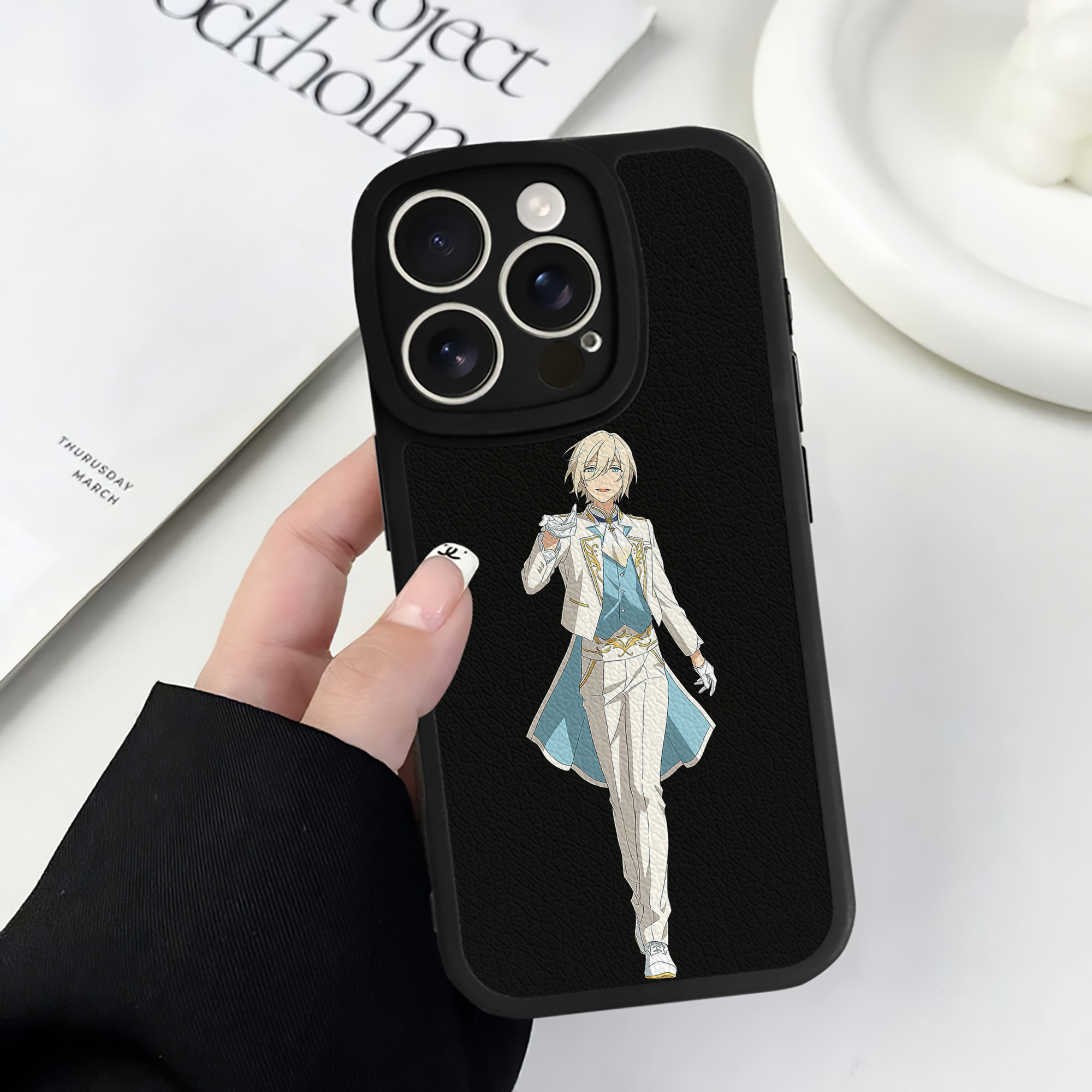 （画像用） あんさんぶるスターズ! Ensemble Stars 【iPhone 16シリーズ対応】シリコンスマホケース（レザー調） 材質：シリコン